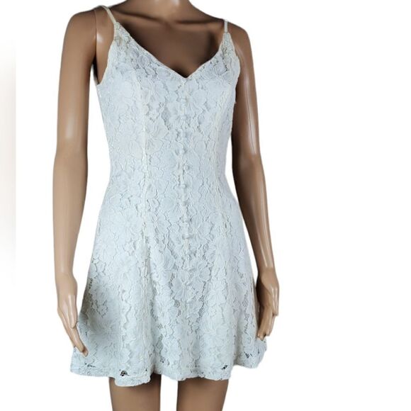 Lulu's White Lace Sleeveless Dress - Picture 1 of 6